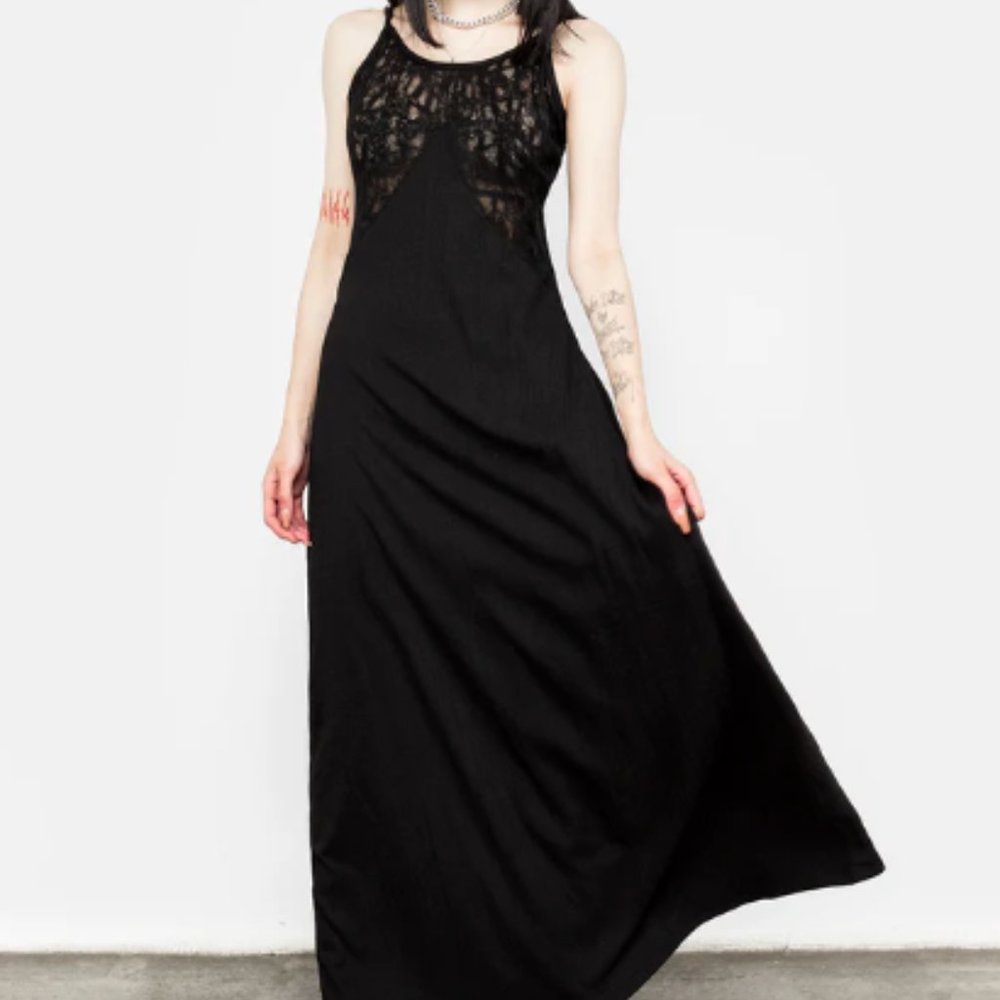 Disturbia Libertina Lace Panel Slip Dress